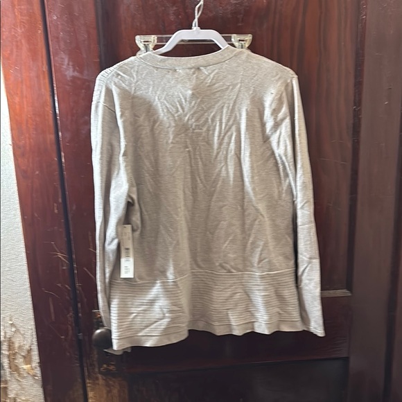 Gray Open Front Cardigan - Picture 6 of 6